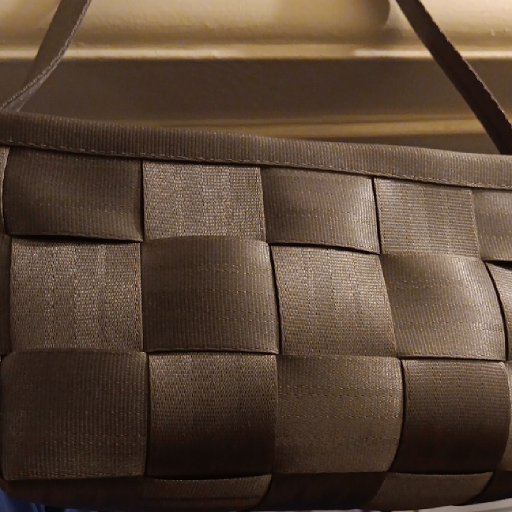Grey Woven Tote Bag